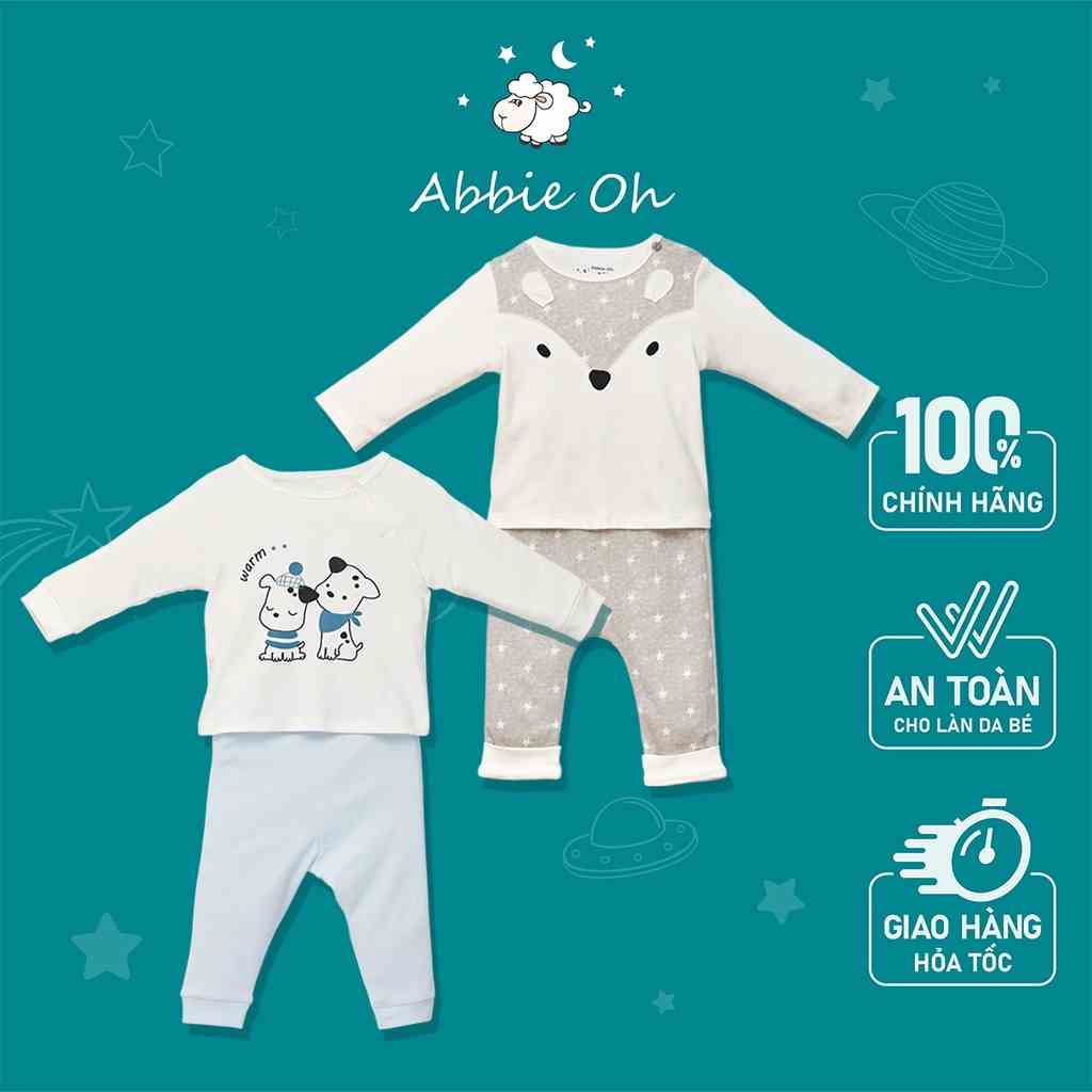 [Mã BMLTB200 giảm đến 100K đơn 499K] Bộ quần áo dài tay cài vai ABBIEOH chất liệu cotton cho bé 0-3 tuổi BO220 - BO125