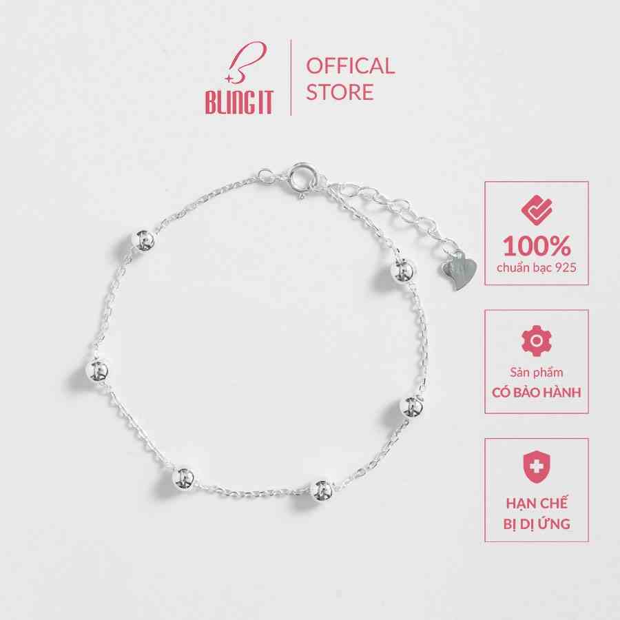 [Mã BMLTA35 giảm đến 35K đơn 99K] Lắc Tay Bạc Nữ 925 BLING IT Họa Tiết Đá Tinh Tế Sang Trọng - BIVT123