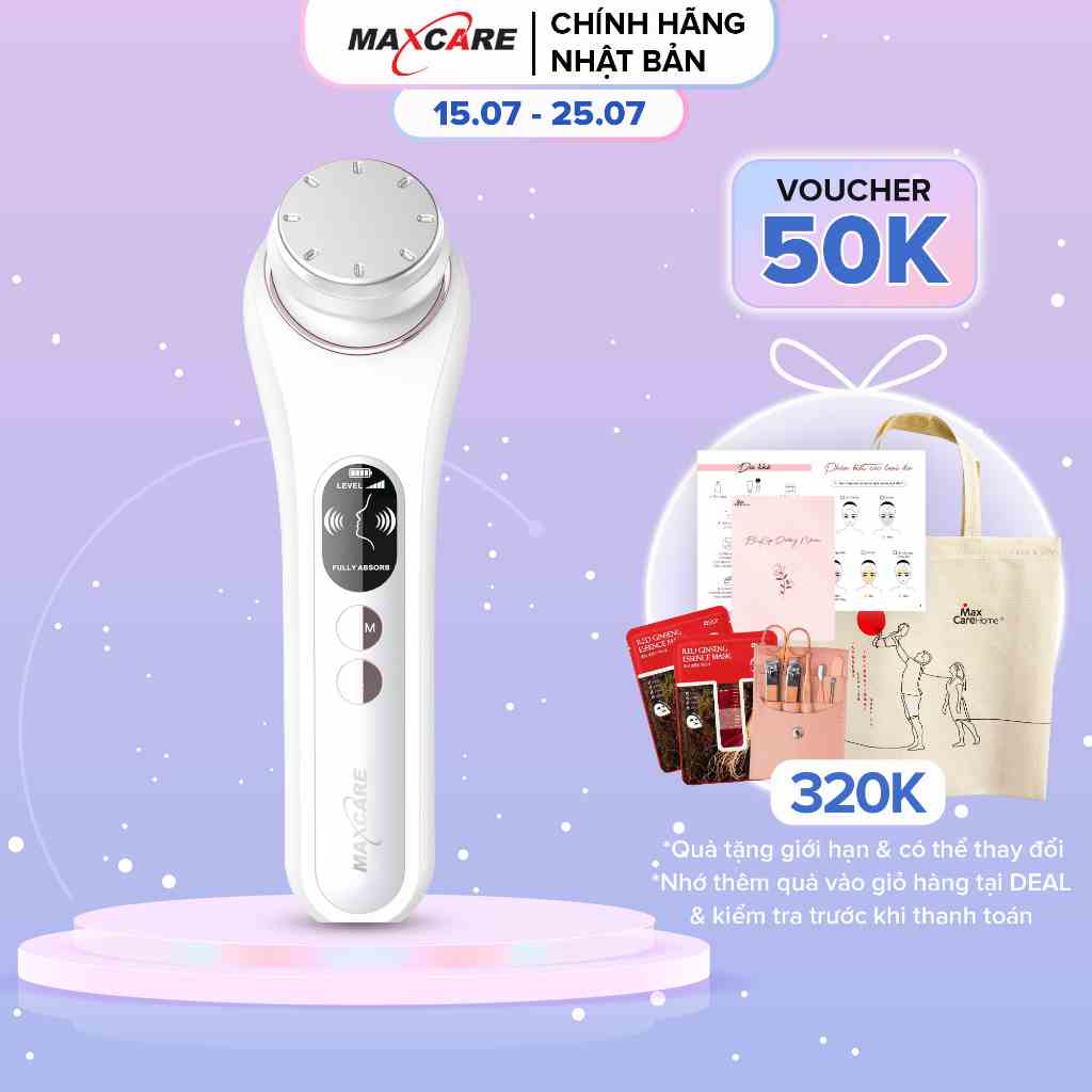 Máy đẩy tinh chất dưỡng trắng ION nóng lạnh Maxcare Max888PRO dưỡng da 2,75 lần, F-Vibration 45 độ C làm sạch sâu