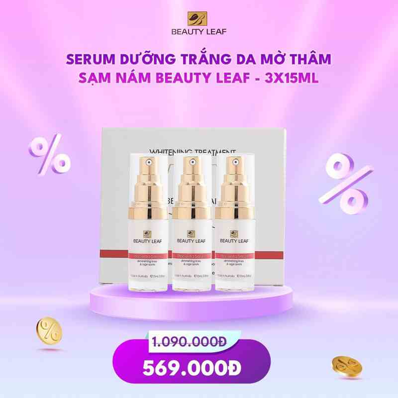 [GOLDEN HEALTH] Tinh chất serum trắng da, chống nhăn, ngừa lão hóa nhau thai cừu Beauty Leaf