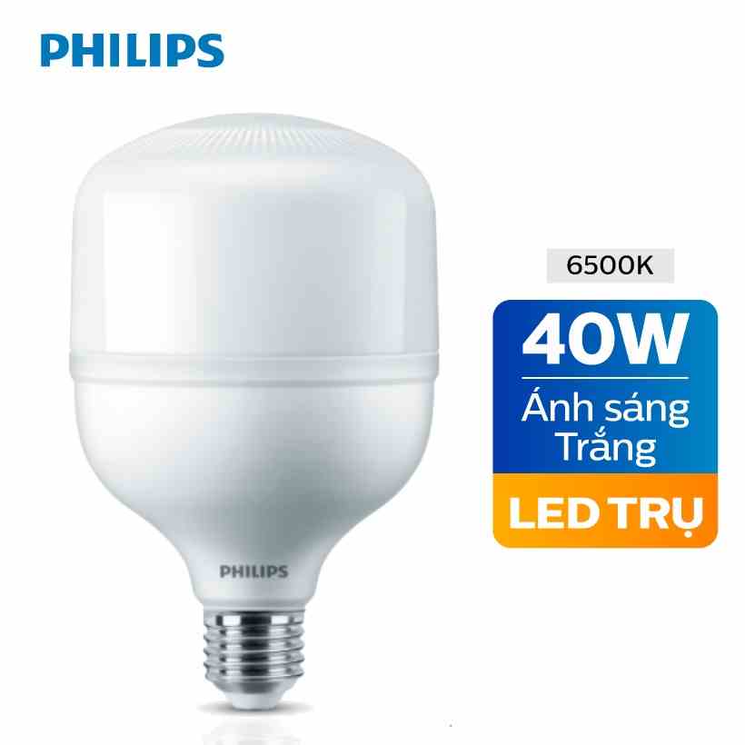 [Mã BMLTA35 giảm đến 35K đơn 99K] Bóng đèn Philips LED Trụ TForce core 40W HB E27- Ánh sáng trắng/ Ánh sáng vàng