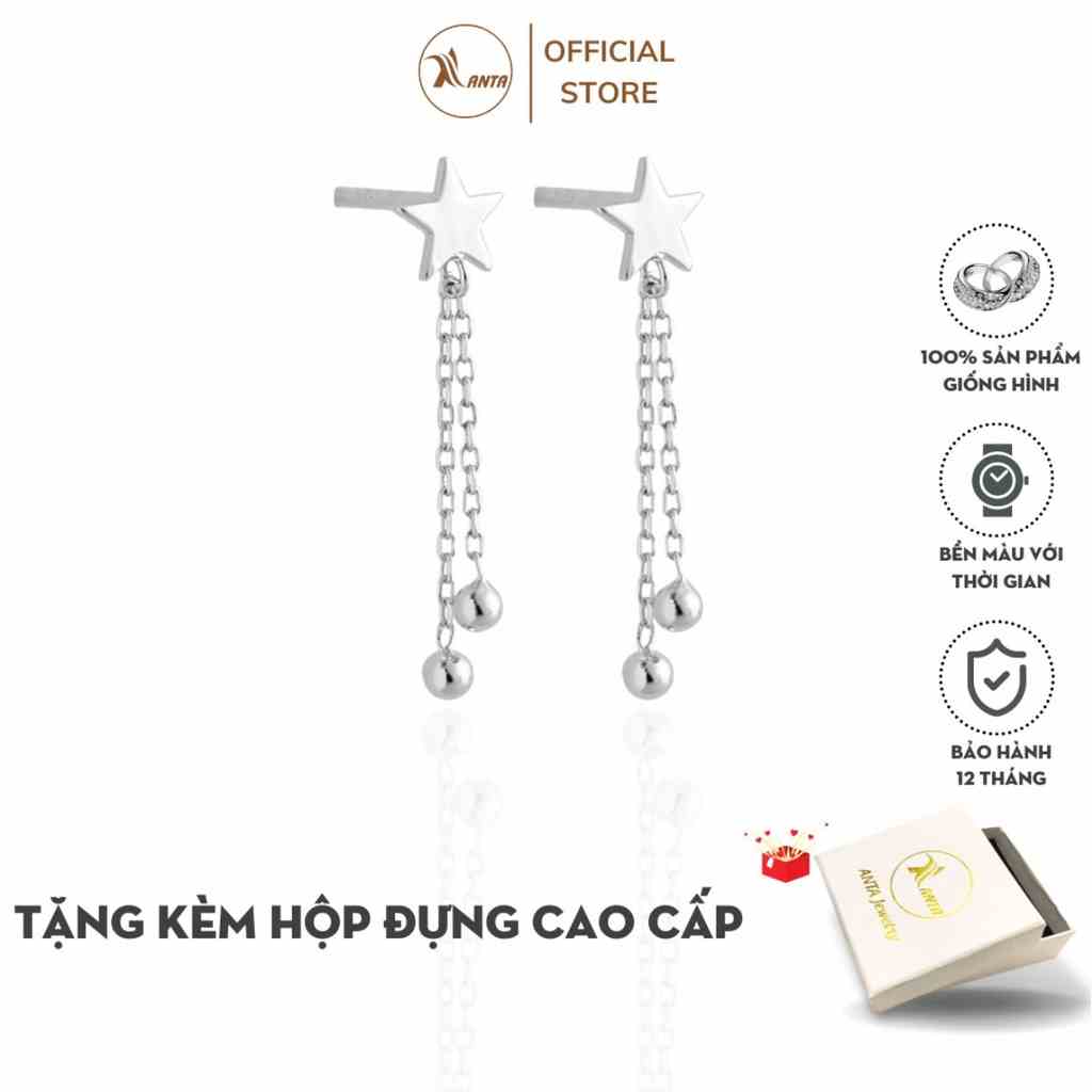 [Mã BMLTB35 giảm đến 35K đơn 99K] Bông tai bạc 925 Hình ngôi sao dáng dài phong cách Hàn Quốc ANTA Jewelry - ATJ3465