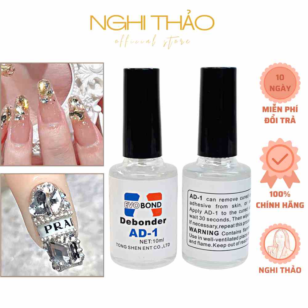 Nước sáng đá tháo móng giả 10ml NGHI THẢO