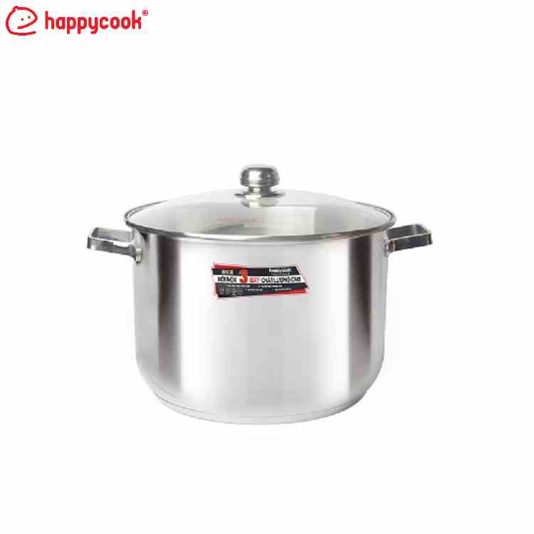 [Mã BMLTB200 giảm đến 100K đơn 499K] Nồi cao inox 3 đáy Happy Cook NC-28G