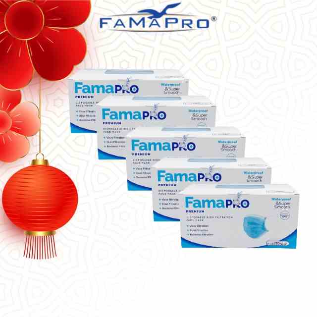 [PREMIUM COMBO 5 HỘP 40 CÁI] Khẩu trang y tế cao cấp 4 lớp kháng khuẩn Famapro Premium