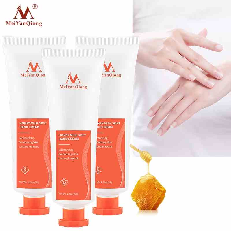 Set 3 Kem Dưỡng Da Tay Meiyanqiong Từ Sữa Mật Ong Chống Lão Hóa Giúp Dưỡng Ẩm Da Mềm Mại 50g