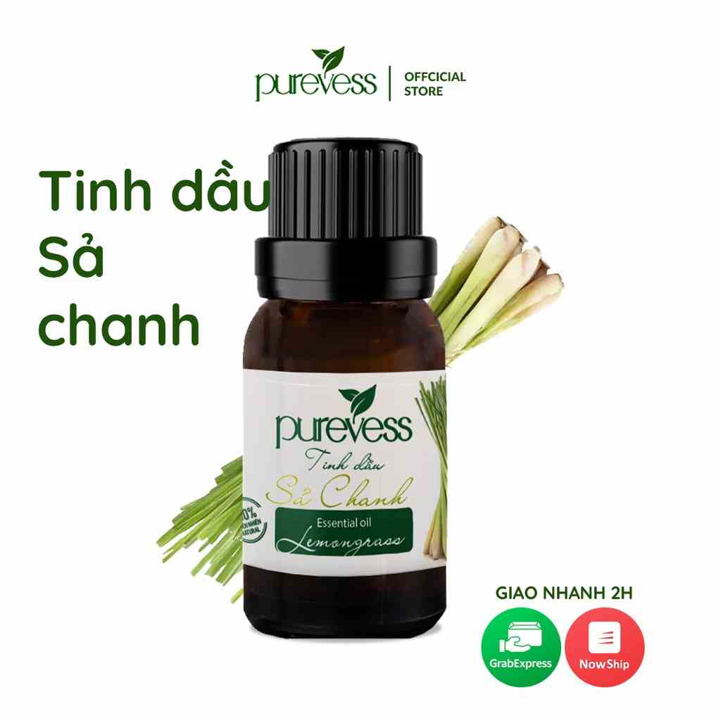 Tinh dầu Sả Chanh thơm phòng đuổi muỗi Purevess 15ml