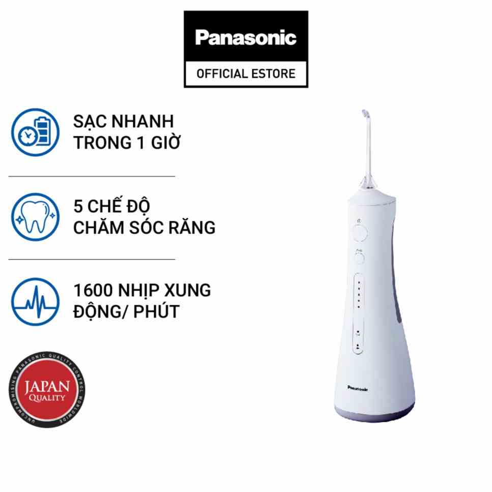 Máy Tăm Nước Cầm Tay Panasonic Công Nghệ Siêu Âm EW1511 - Làm Sạch Răng Nướu