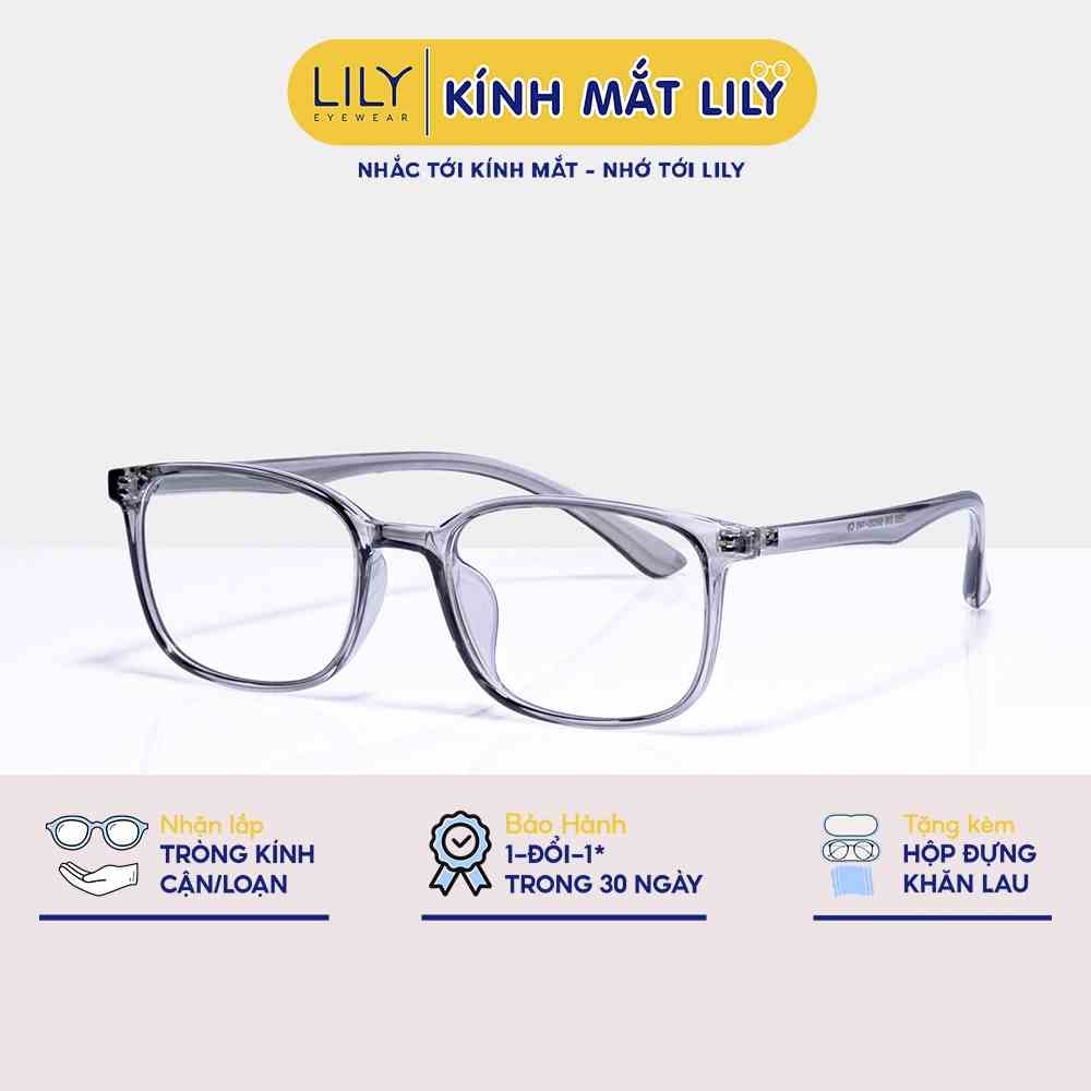 Gọng kính Lilyeyewear nhựa dẻo kiểu dáng hàn quốc thời trang nam nữ 206