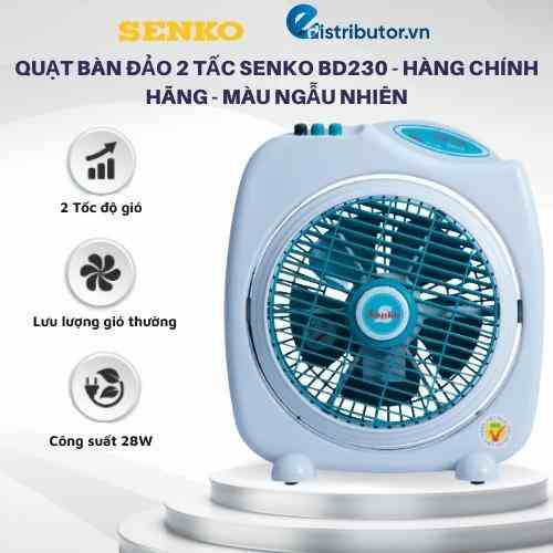 Quạt bàn đảo 2 tấc Senko cao cấp BD230 28W - Hàng chính hãng - Màu ngẫu nhiên