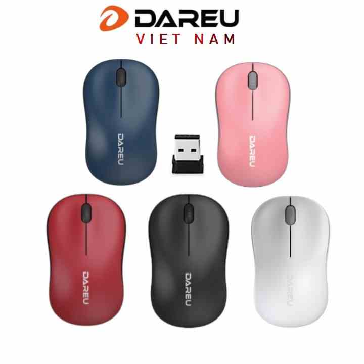 Chuột không dây Dareu LM106G Black/ Red /Blue / Pink / White - Bảo hành 24 tháng