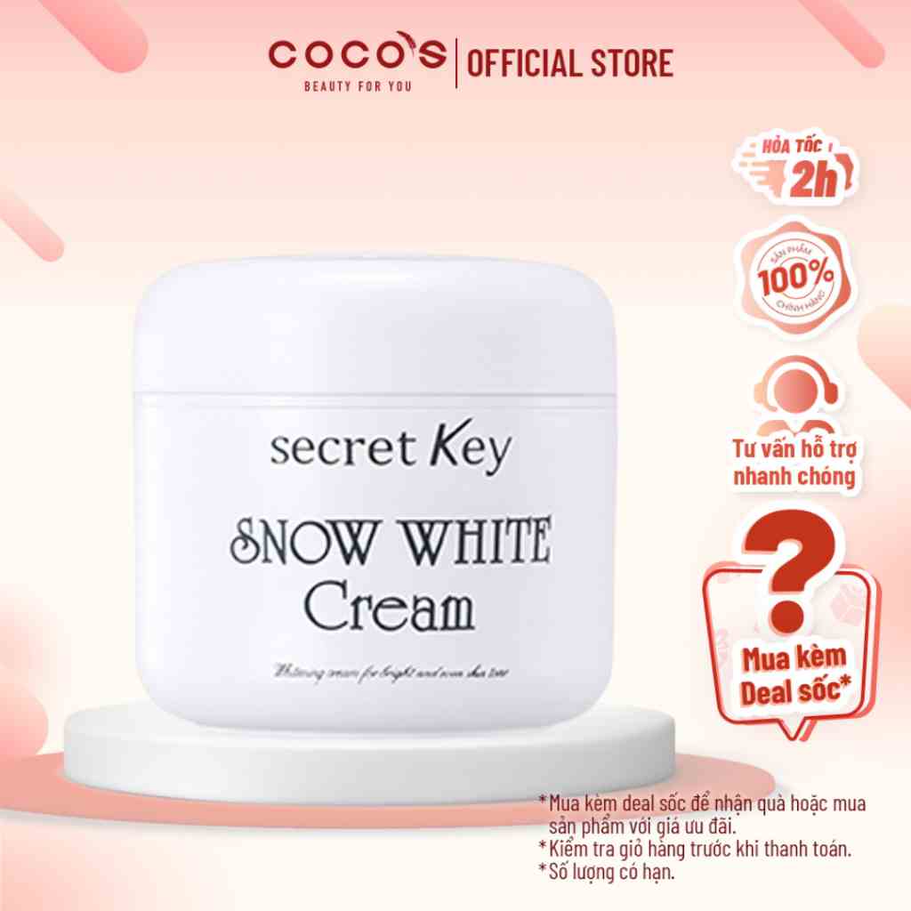 Kem Dưỡng Trắng Da Snow White Cream Secret Key 50g