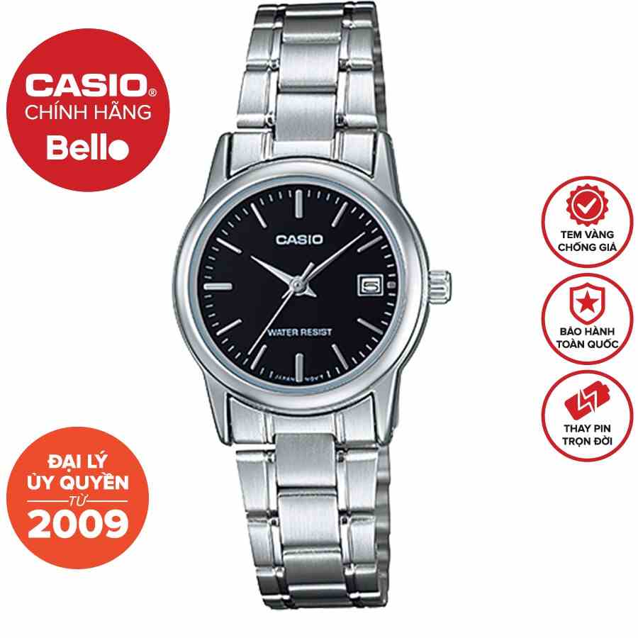 Đồng hồ Nữ dây thép Casio LTP-V002 chính hãng bảo hành 1 năm Pin trọn đời