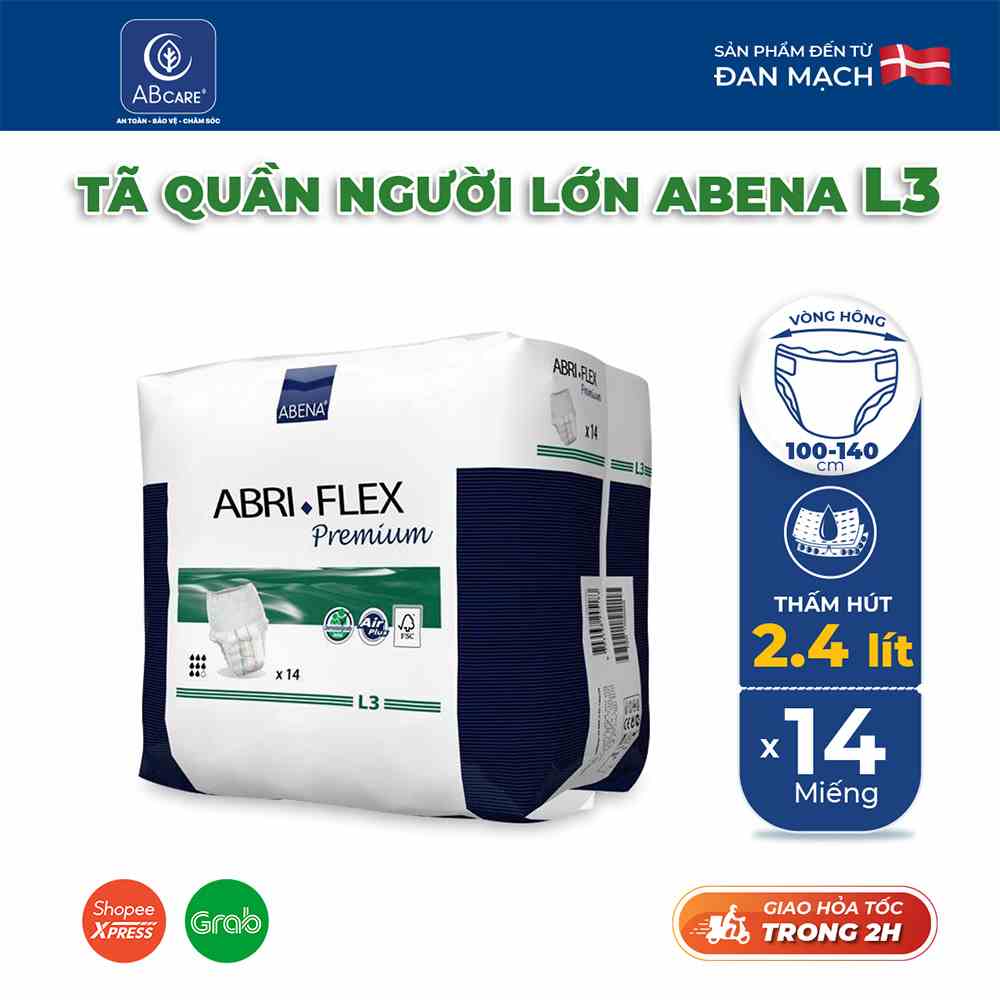 Tã quần người lớn Abena Abri Flex Premium - Nhập khẩu Đan Mạch (Gói 14 miếng)