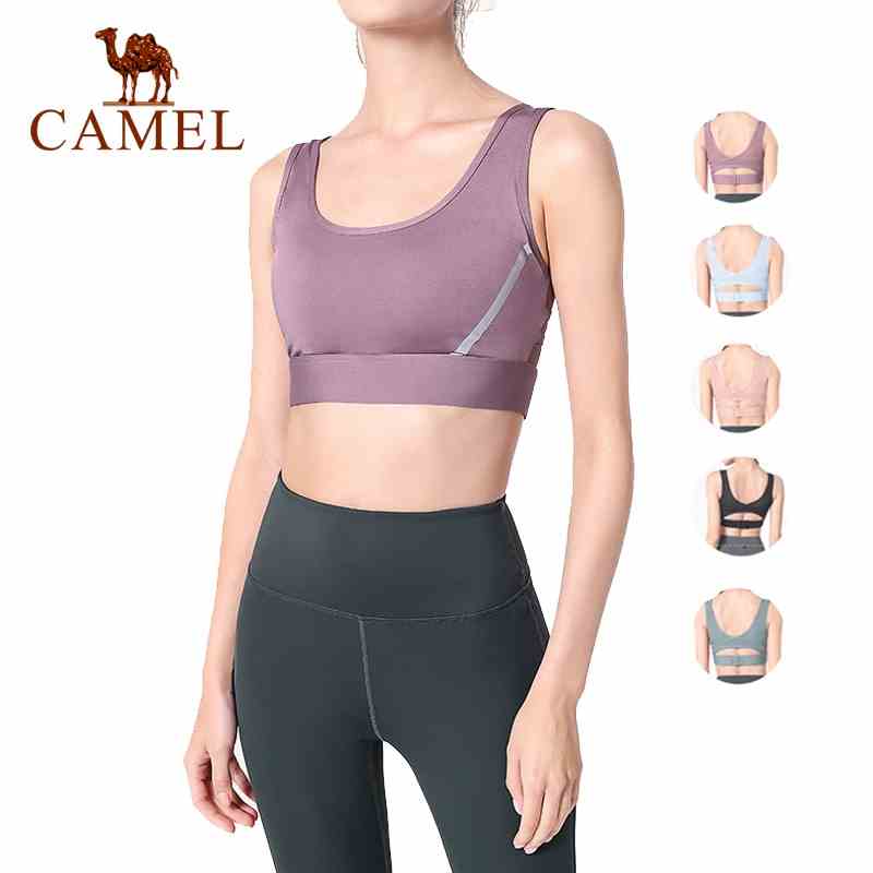 Áo ngực thể thao Camel phong cách năng động dùng tập yoga và chạy bộ dành cho nữ