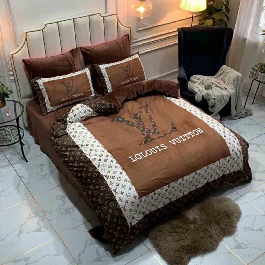 Bộ Chăn Ga Gối Nỉ Nhung Thương Hiệu HIN BEDDING 4 món Nhập Khẩu Cao Cấp