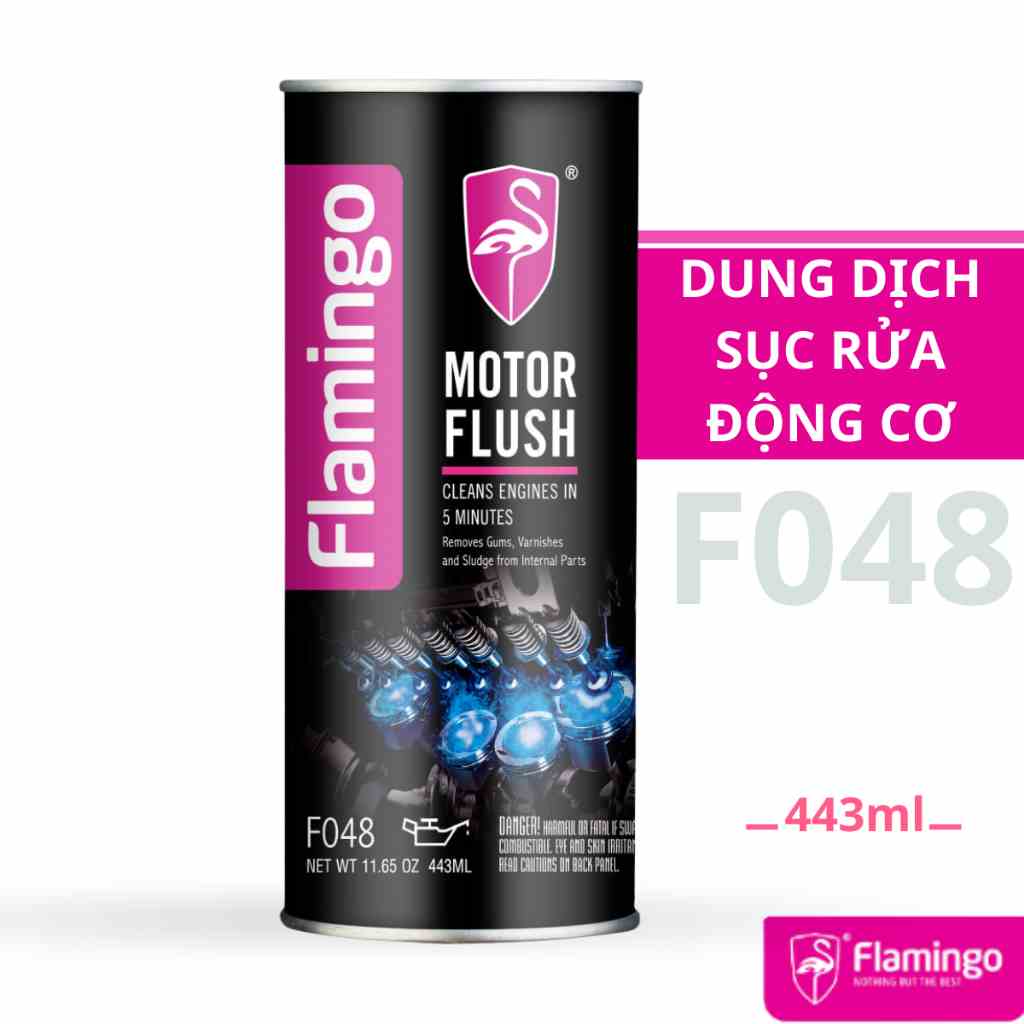 [Mã BMLTB35 giảm đến 35K đơn 99K] Dung Dịch Sục Rửa Động Cơ Flamingo F048 4443ml - Hãng Phân Phối Chính Thức