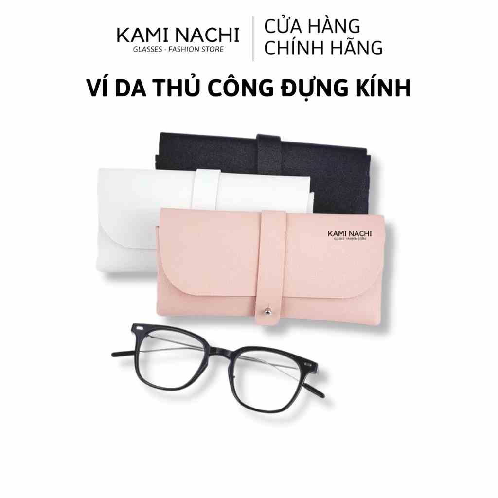 Ví da thủ công KAMI NACHI đựng mắt kính, điện thoại, tiền và thẻ các loại, có nhiều màu