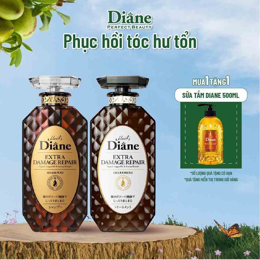 [Mã BMLTB35 giảm đến 35K đơn 99K] Cặp Gội Xả Phục Hồi Tóc Hư Tổn Nặng Moist Diane Extra Damage Repair - 450mlx2