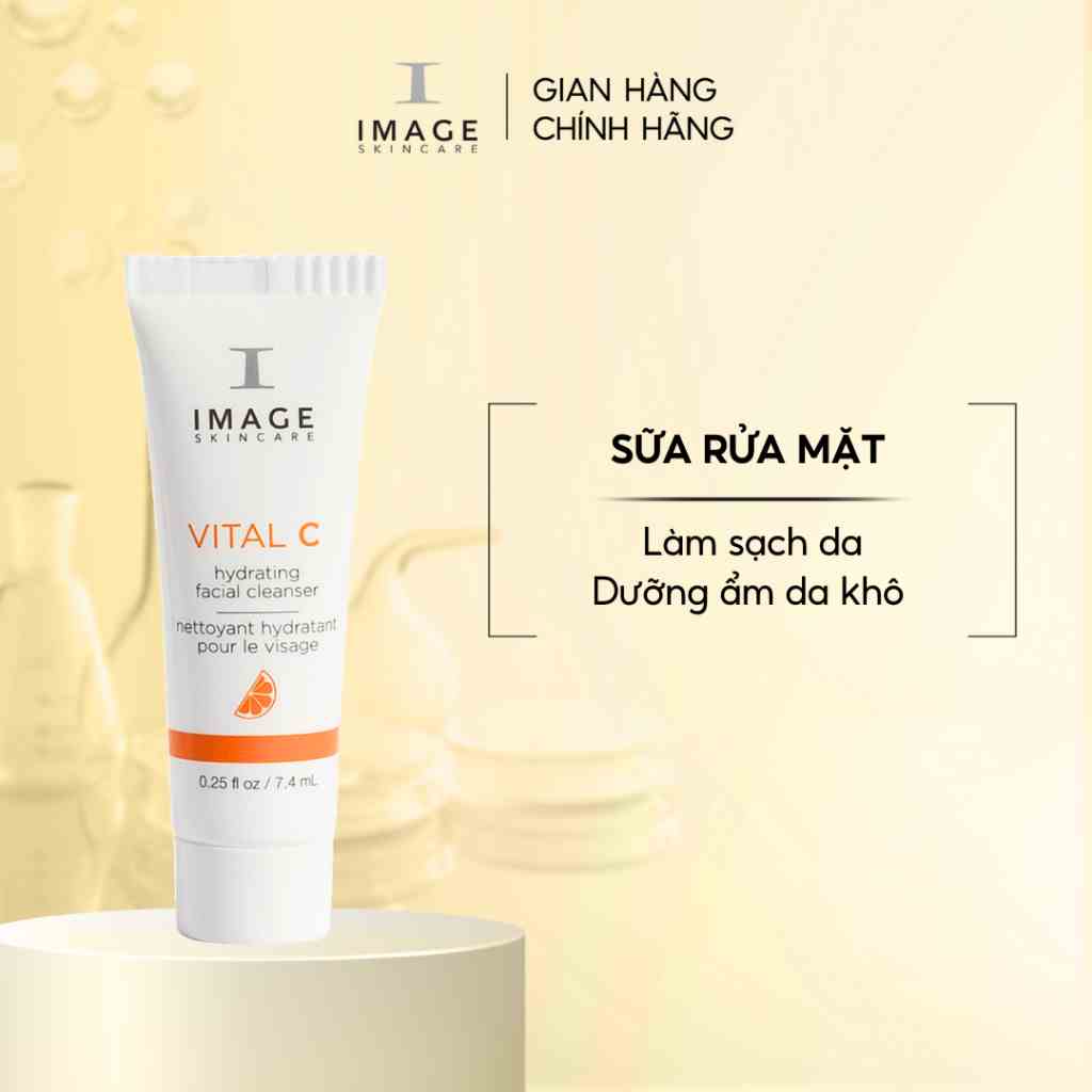 Sữa rửa mặt dưỡng ẩm phục hồi da Image Skincare Vital C Hydrating Facial Cleanser 7.4 ml