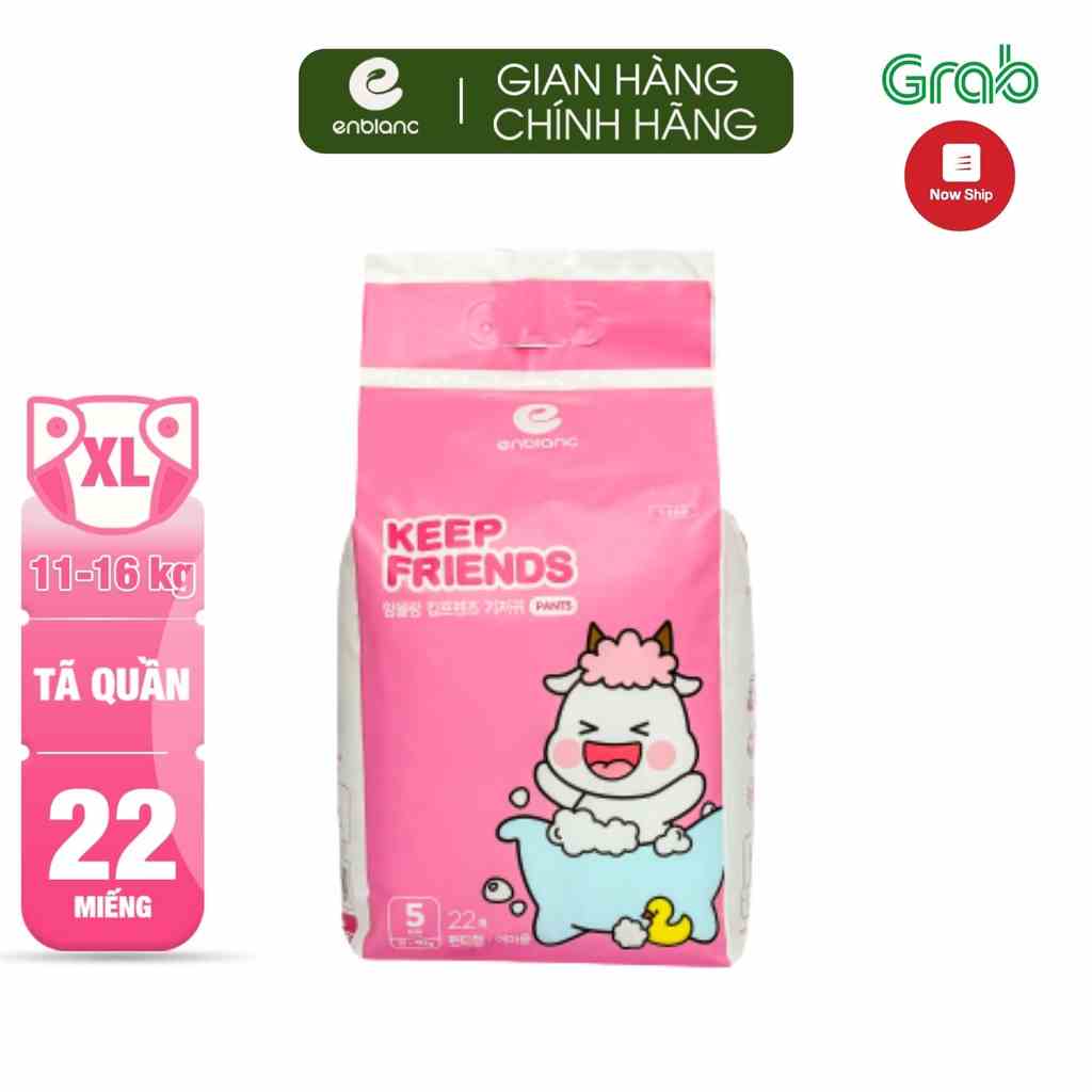 (Tặng ghế) Combo 10Tã bỉm quần Enblanc keep friend nội địa hàn đủ size cho bé