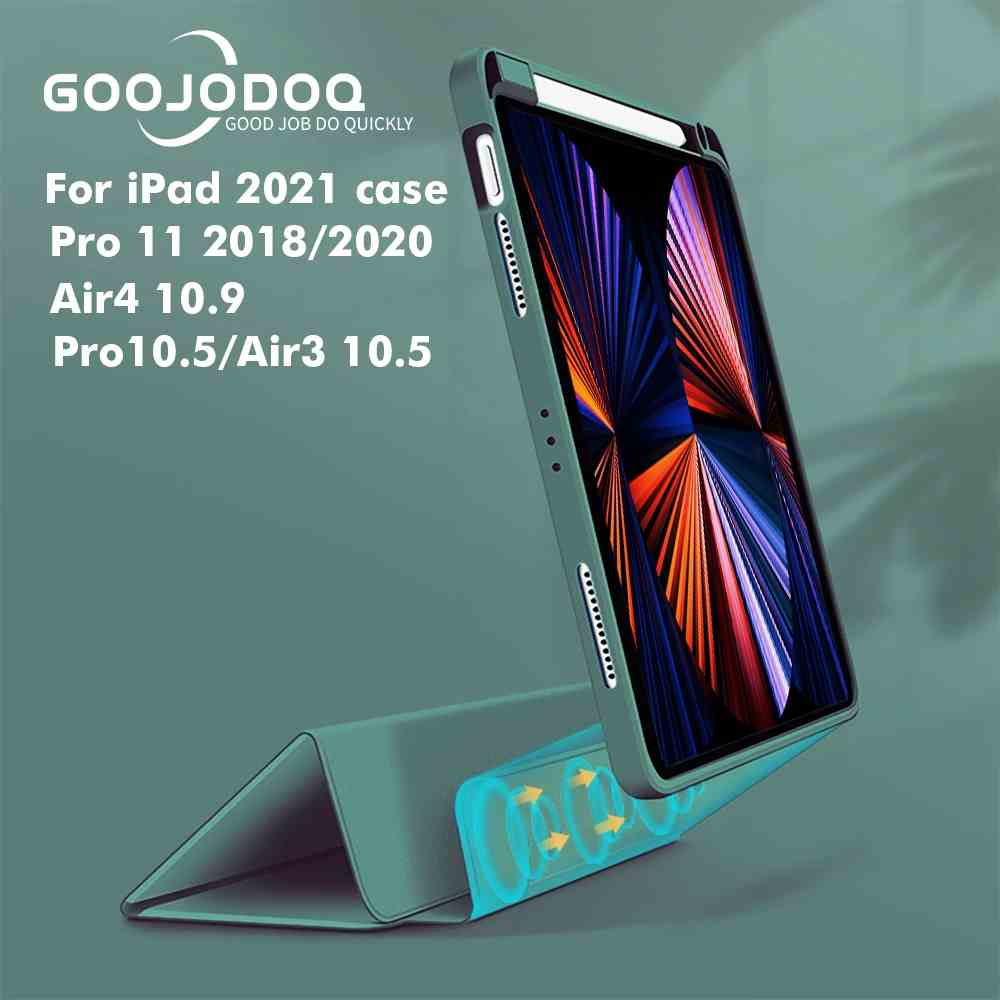 ipad Leather Case GOOJODOQ Detachable Acrylic iPad Case for iPad mini6 for iPad Gen9 Gen8 Gen7 10.2 11 inch 2020 2021 2018 for ipad Air4 10.9