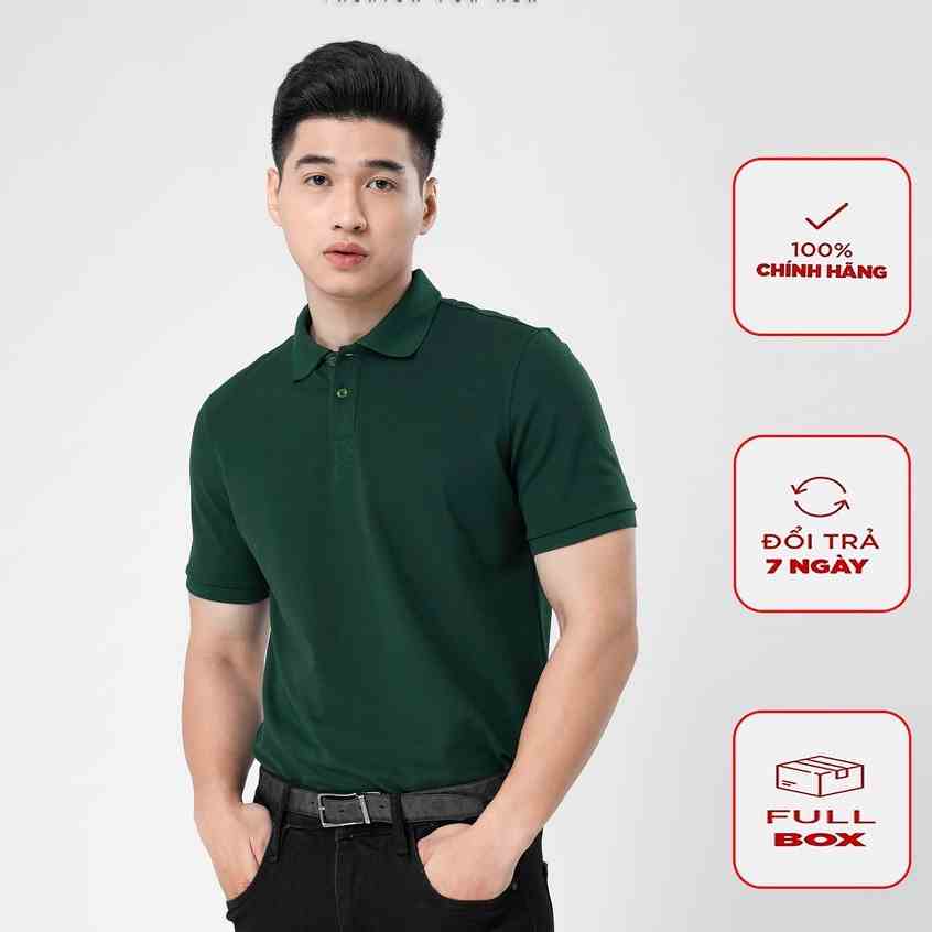 [Mã LTBAUAB03 giảm đến 20K đơn 99K] Áo Thun Polo Nam Cổ Bẻ Màu Xanh Két Vải Cotton Cá Xấu Thương Hiệu MrTwins®