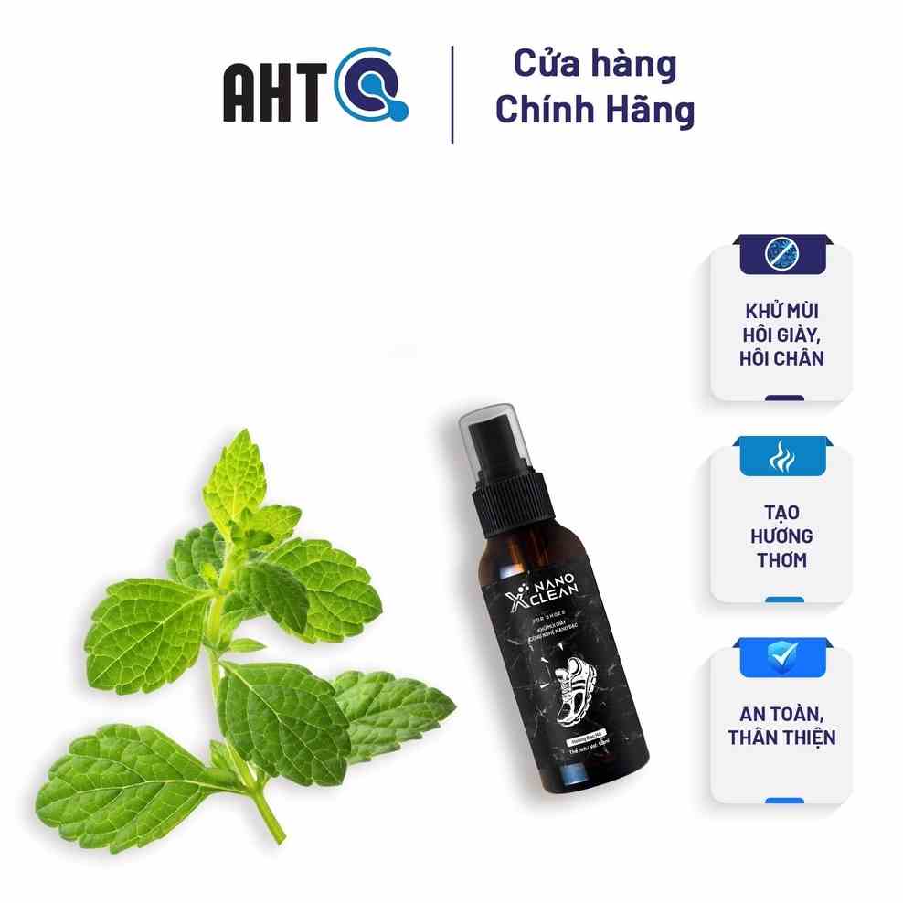 Chai Xịt Khử Mùi Giày Dép, Khử Mùi Hôi Chân Nano Bạc Nano Xclean For Shoes Hương Bạc Hà 50ml