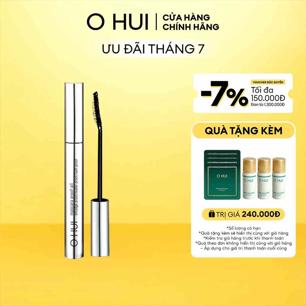 [Mã COSLUX07 giảm 120K đơn 1500K] Chuốt Mi O HUI Mascara Proof-All 8ml