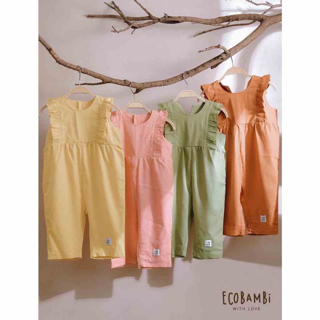 [Mã BMLTB35 giảm đến 35K đơn 99K] [Best Seller Restock] Jumpsuit linen bé gái Ecobambi