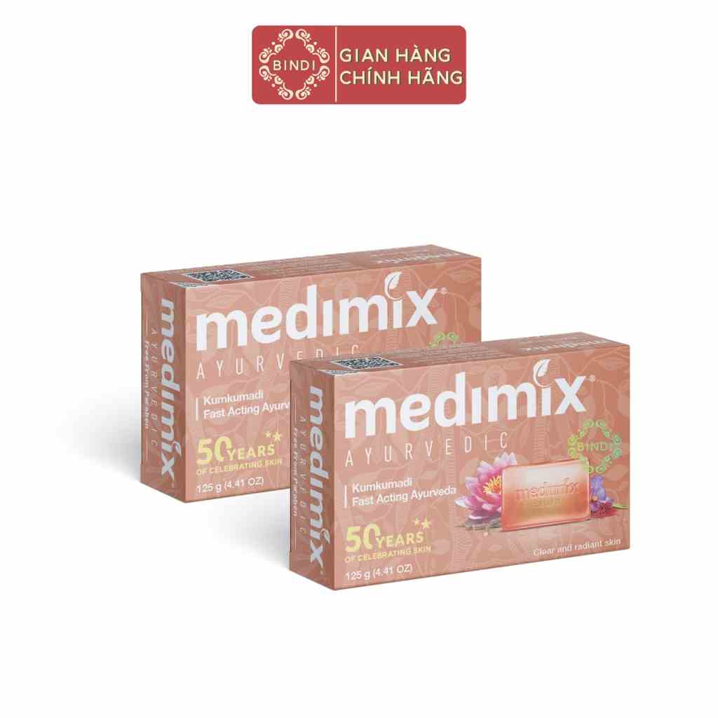 [Nhập mã COSBIN30 giảm đến 20K đơn 150K] Set 2 xà phòng Medimix Kumkumadi Nghệ Tây 125g/bánh 125g