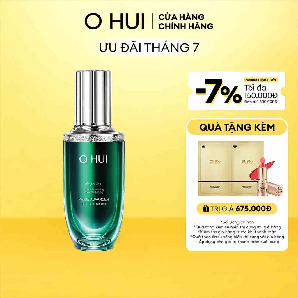 [Mã COSLUX07 giảm 120K đơn 1500K] Tinh chất cấp ẩm chống lão hóa cao cấp OHUI Prime Advancer Ampoule Serum 50ml