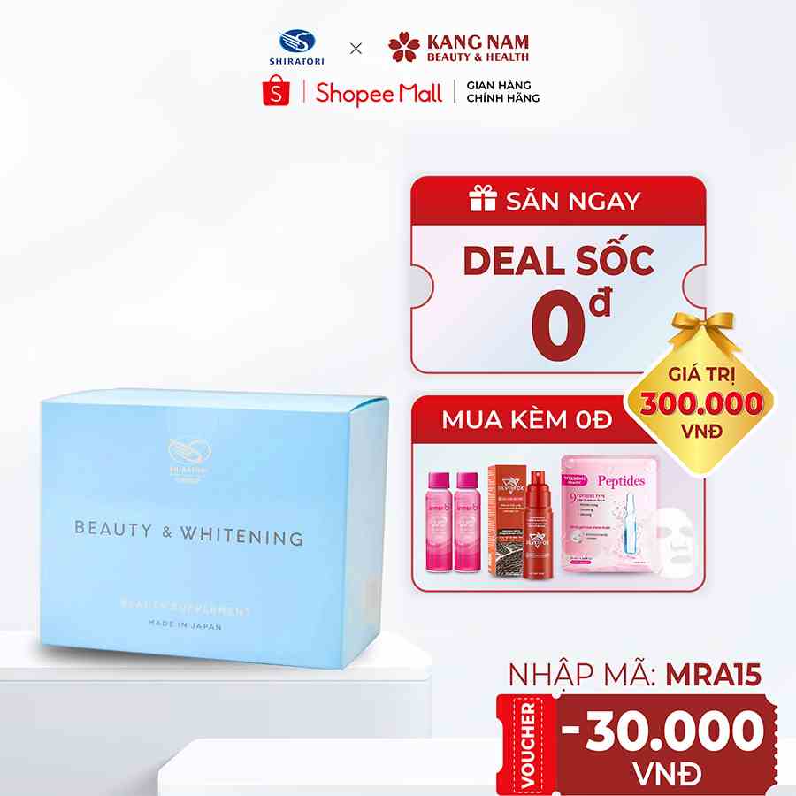 Viên Uống Trắng Da Chống Nắng Shiratori Beauty & Whitening 90 viên