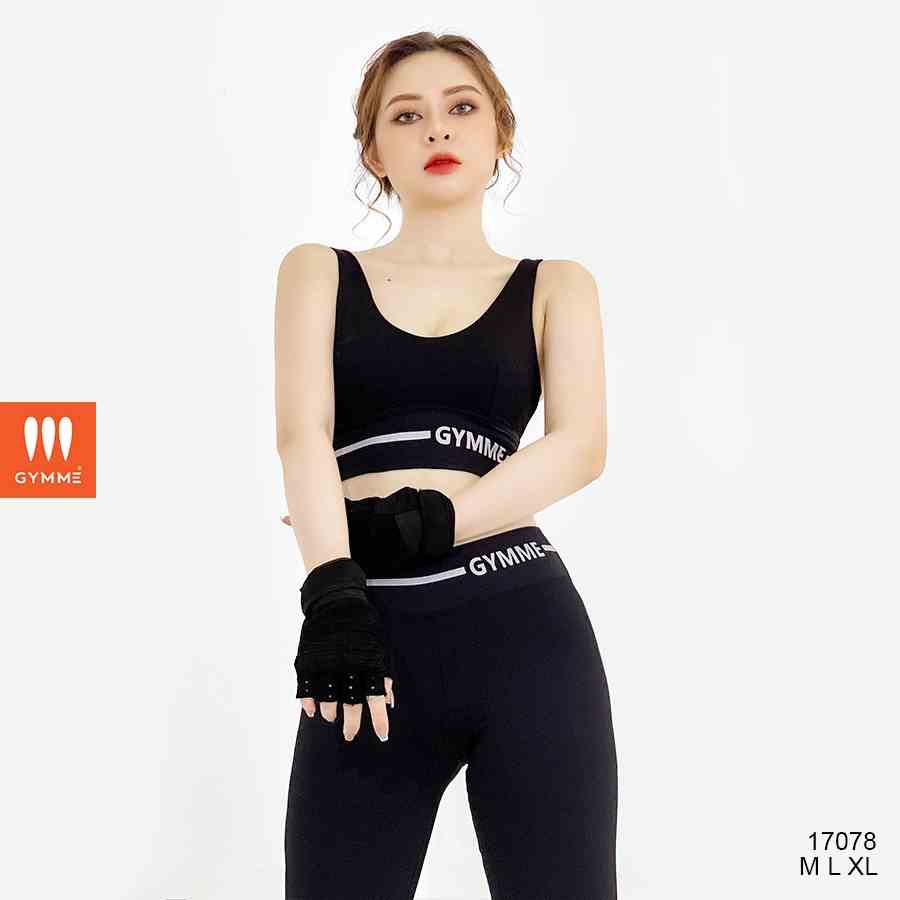 [Mã BMLTB35 giảm đến 35K đơn 99K] Set đồ thể thao tập gym yoga nữ gymme - biker short kết hợp với áo bra cổ V - 17078