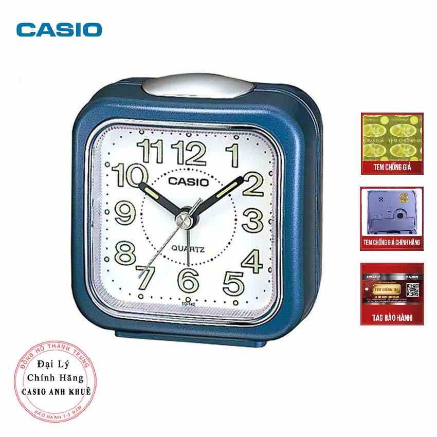 [Mã BMLTB200 giảm đến 100K đơn 499K] Đồng hồ để bàn Casio TQ-142-2DF có báo thức, dạ quang ( 7.7×7.2×4.9 cm )