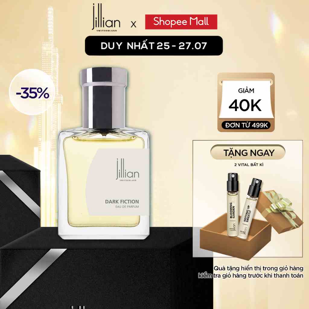 Nước hoa Jillian Unisex Dark Fiction (EDP) 15ml - thanh lịch, cá tính, quyến rũ