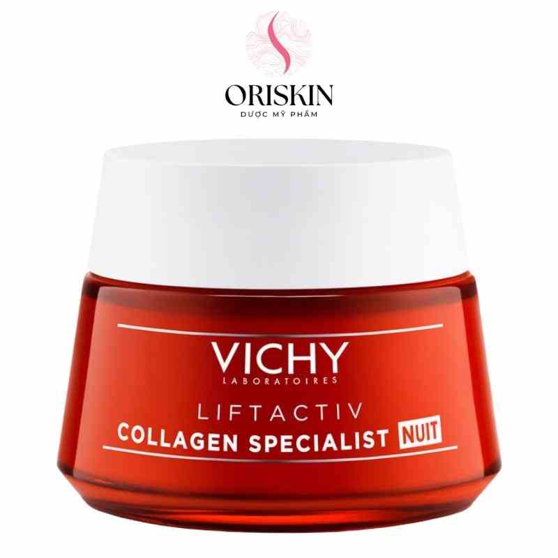 Vichy Kem Dưỡng Collagen Giúp Sáng Da, Mờ Thâm Nám Dành Cho Ban Đêm Liftactiv Collagen Specialist Night 50ml