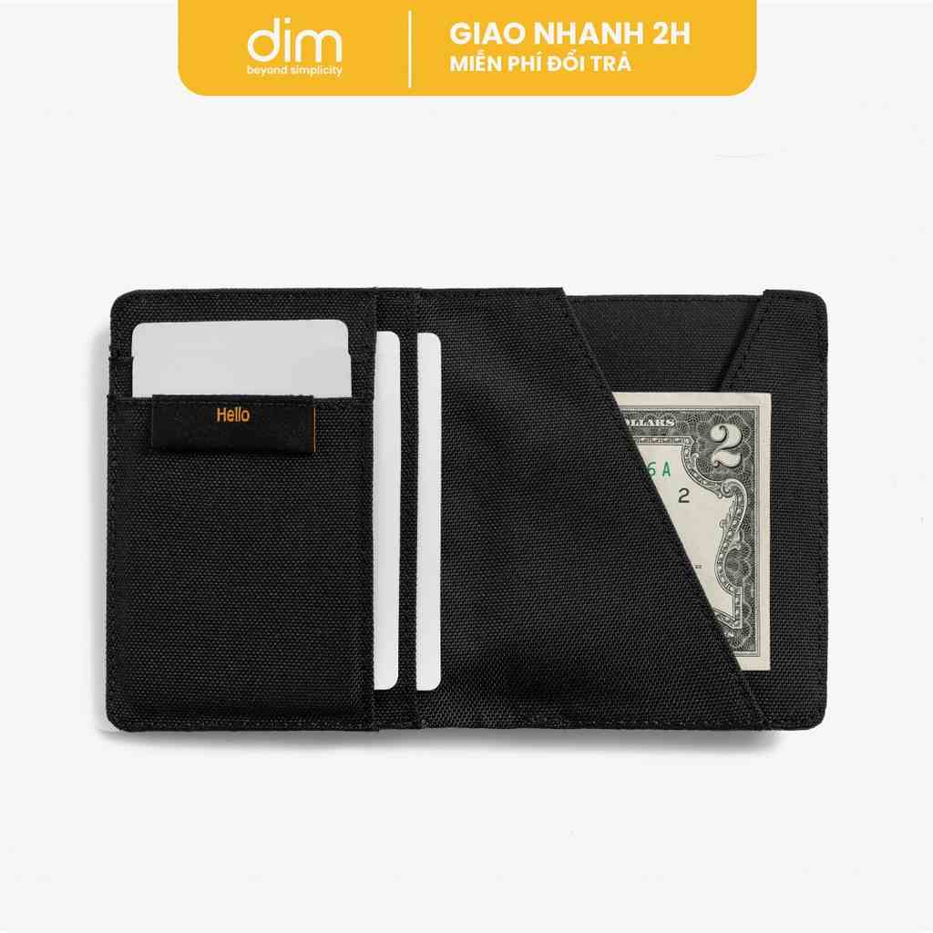 Ví Vải Gập Đôi Unisex DIM Cross Wallet - Đứng (Ngăn Rút Tiền Nhanh)