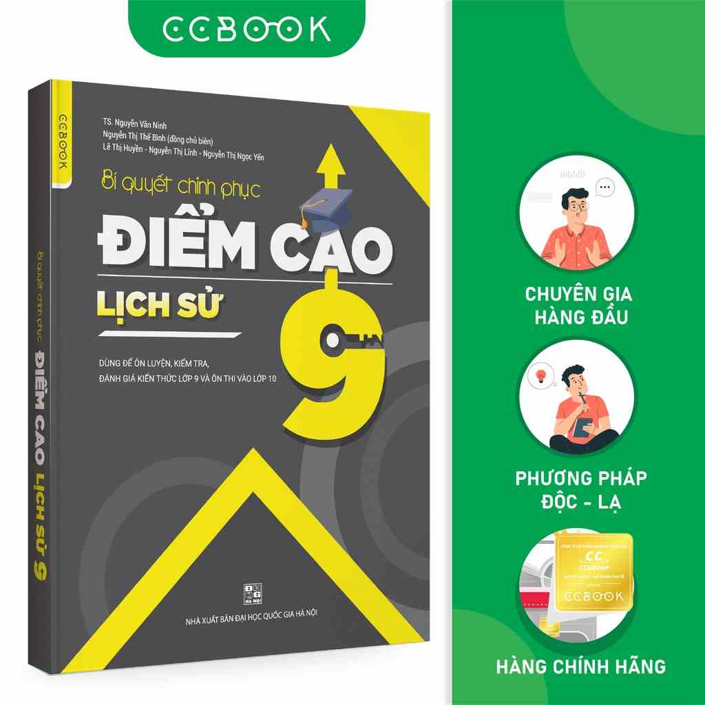 Sách - Bí quyết chinh phục điểm cao Lịch sử 9 - Tham khảo lớp 9 - Siêu tiết kiệm - Chính hãng CCbook