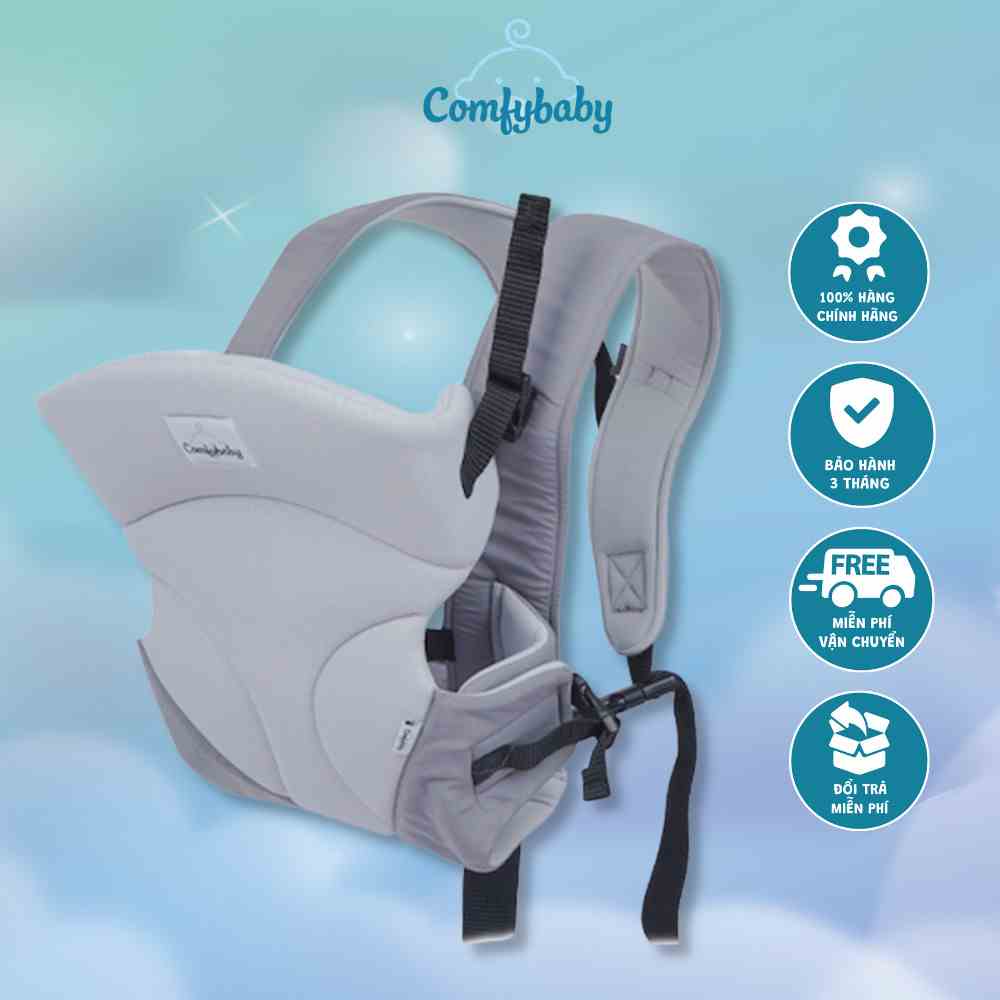 Địu em bé cao cấp 3 tư thế đỡ cổ sơ sinh, ĐẶC BIỆT THOÁNG KHÍ, CHỐNG GÙ Comfybaby CF-BK010 bảo hành 12 tháng