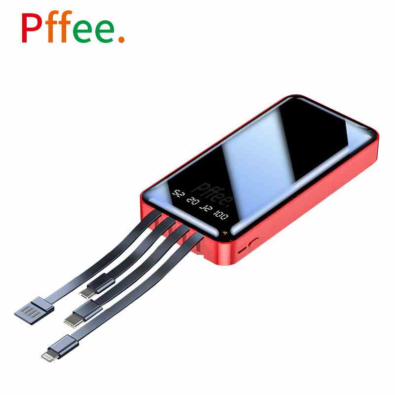 Pin sạc dự phòng PFFEE 20000mAh 2.1A kèm cáp sạc 3 trong 1 tiện dụng cho điện thoại