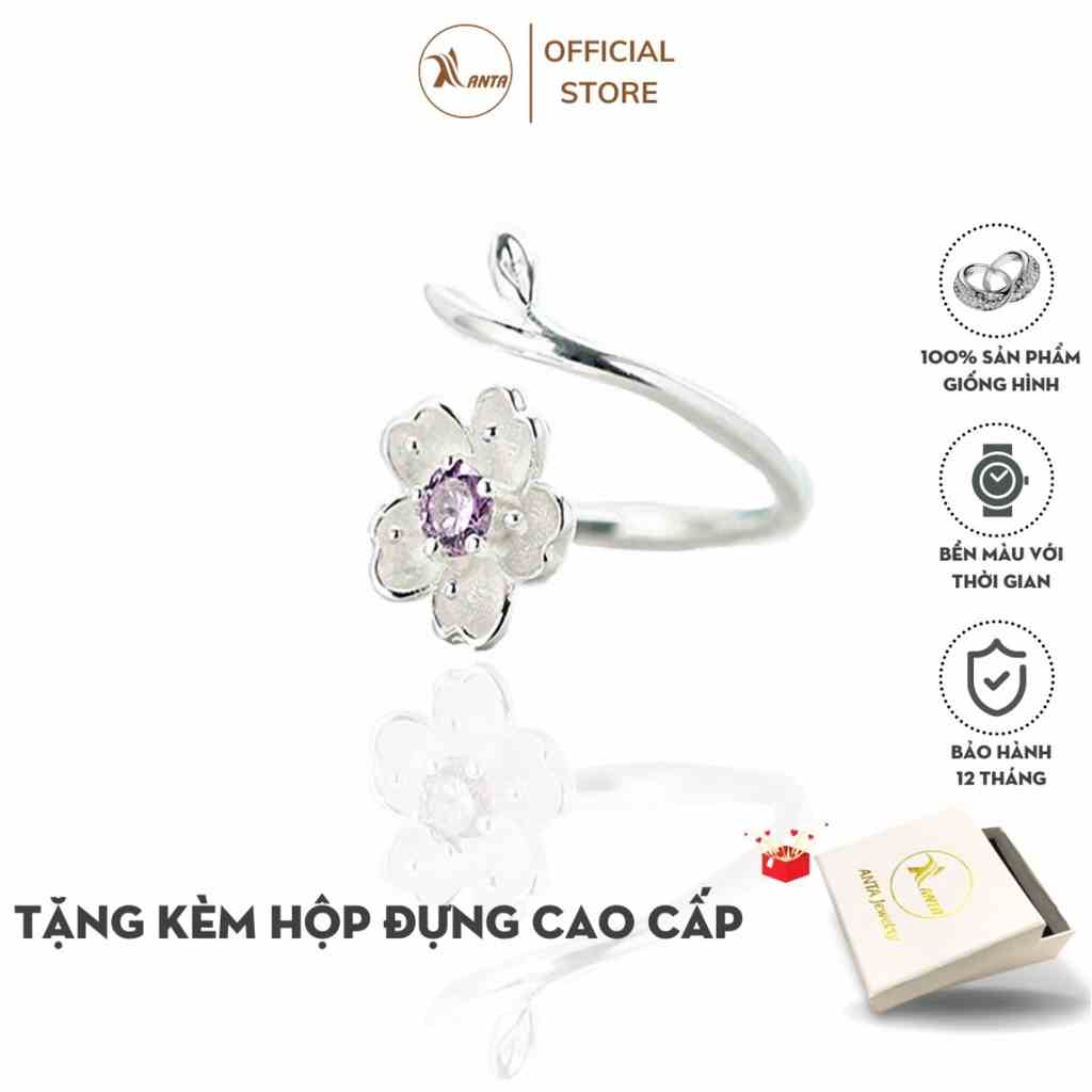 [Mã BMLTB35 giảm đến 35K đơn 99K] Nhẫn nữ Dễ Thương Hoa Anh Đào ANTA Jewelry ATJ3594