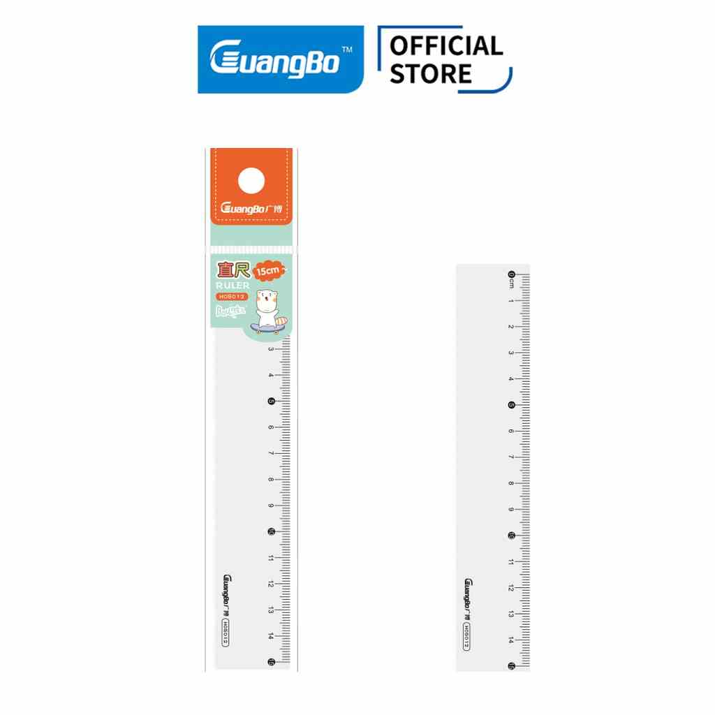 Thước kẻ 15cm/20cm trong suốt GuangBo H05012/ H05013