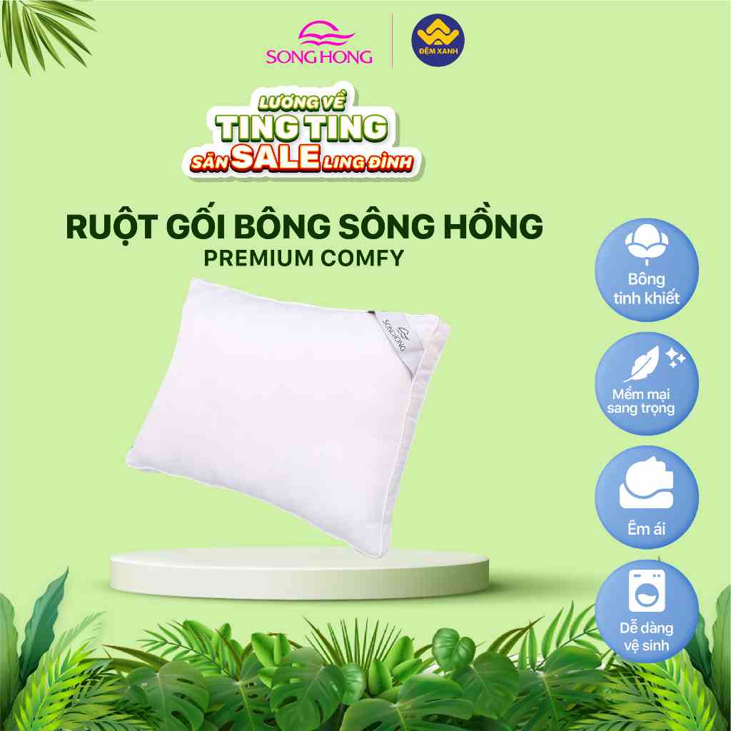 Ruột gối bông Sông Hồng Premium Comfy