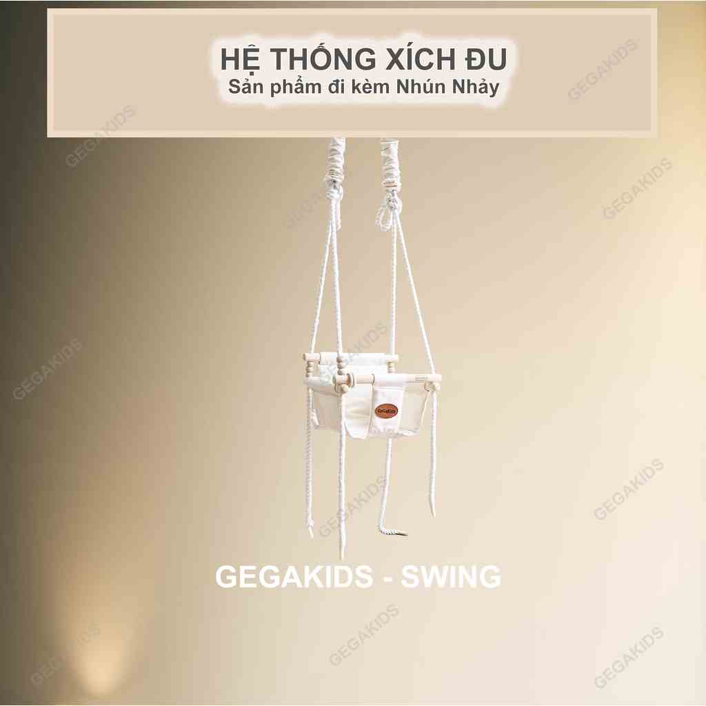 [ Tặng gối tựa lưng cao cấp ] Hệ thống Xích đu GEGAKIDS - ( Không gồm Khung ) - GGK-CC-S