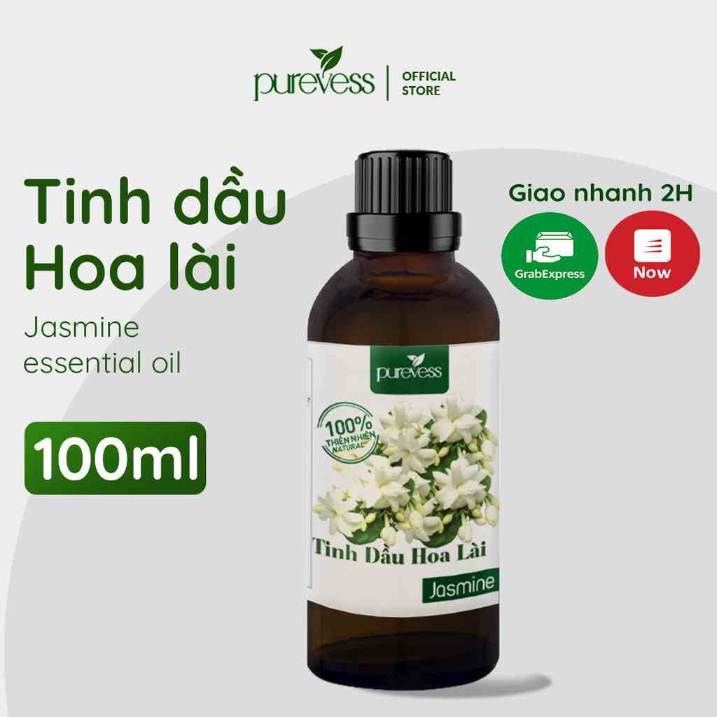 Tinh dầu Hoa Lài Purevess, thiên nhiên nguyên chất, giúp thư giãn và ngủ ngon. 100ml