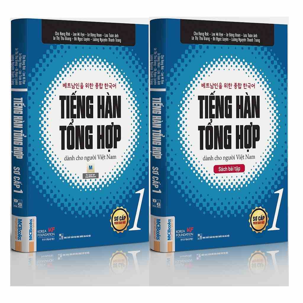 Bộ sách Tiếng hàn tổng hợp dành cho người Việt Nam - Sơ cấp 1 (Phiên bản không màu) (Sách học + Bài tập)