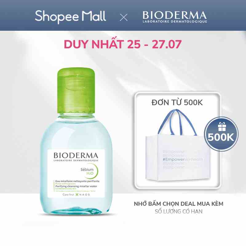 Dung dịch làm sạch và tẩy trang công nghệ Micellar Bioderma Sebium H2O - 100ml