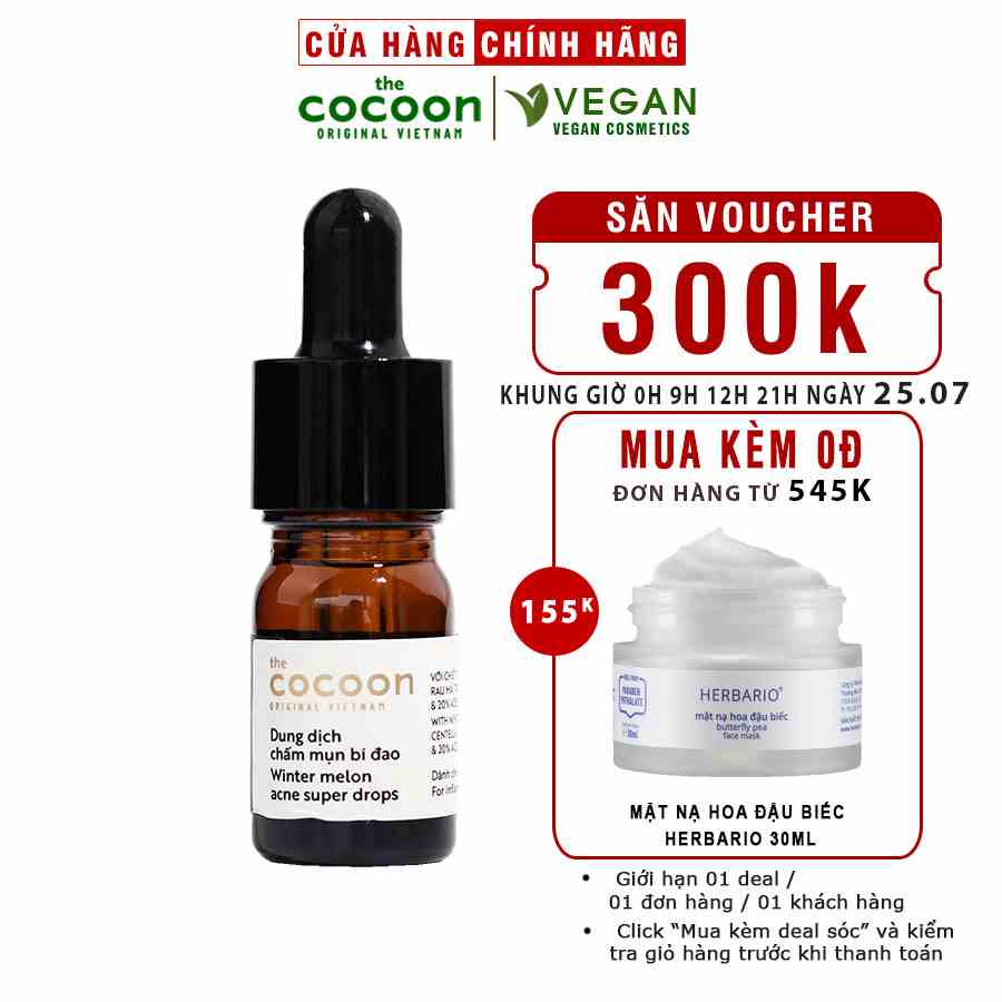 Dung dịch chấm mụn bí đao Cocoon 5ml