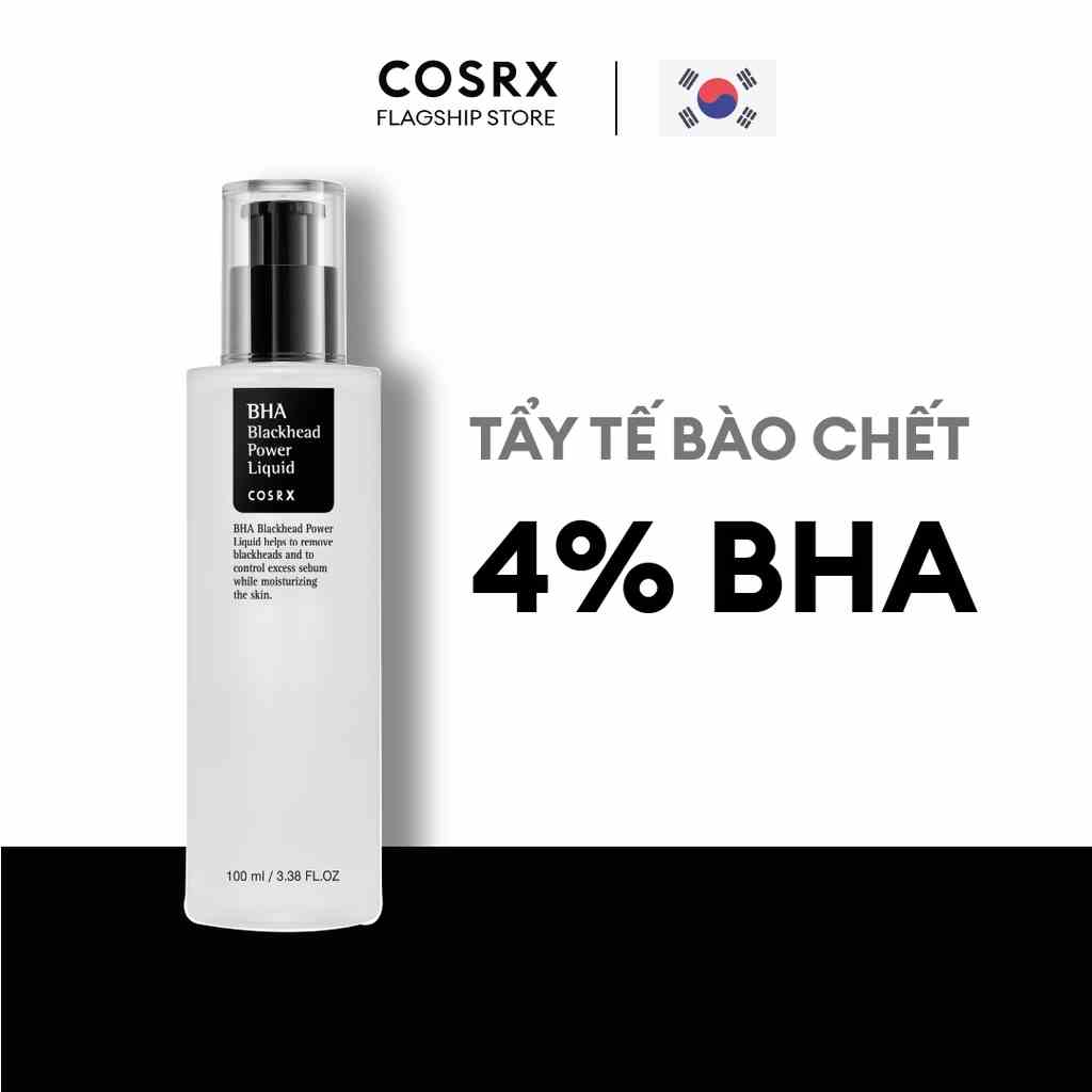 [Mã BMTTC60K giảm đến 60K đơn 50K] Dung Dịch Tẩy Tế Bào Chết Hoá Học 4% BHA COSRX Blackhead Power Liquid Exfoliator